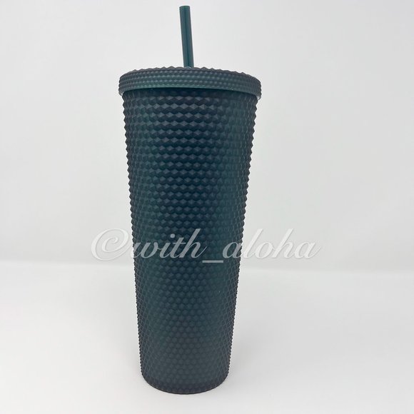 💚🌲SALE💚🌲 Starbucks Matte Hunter Green Studded Bling Tumbler - Picture 3 of 5